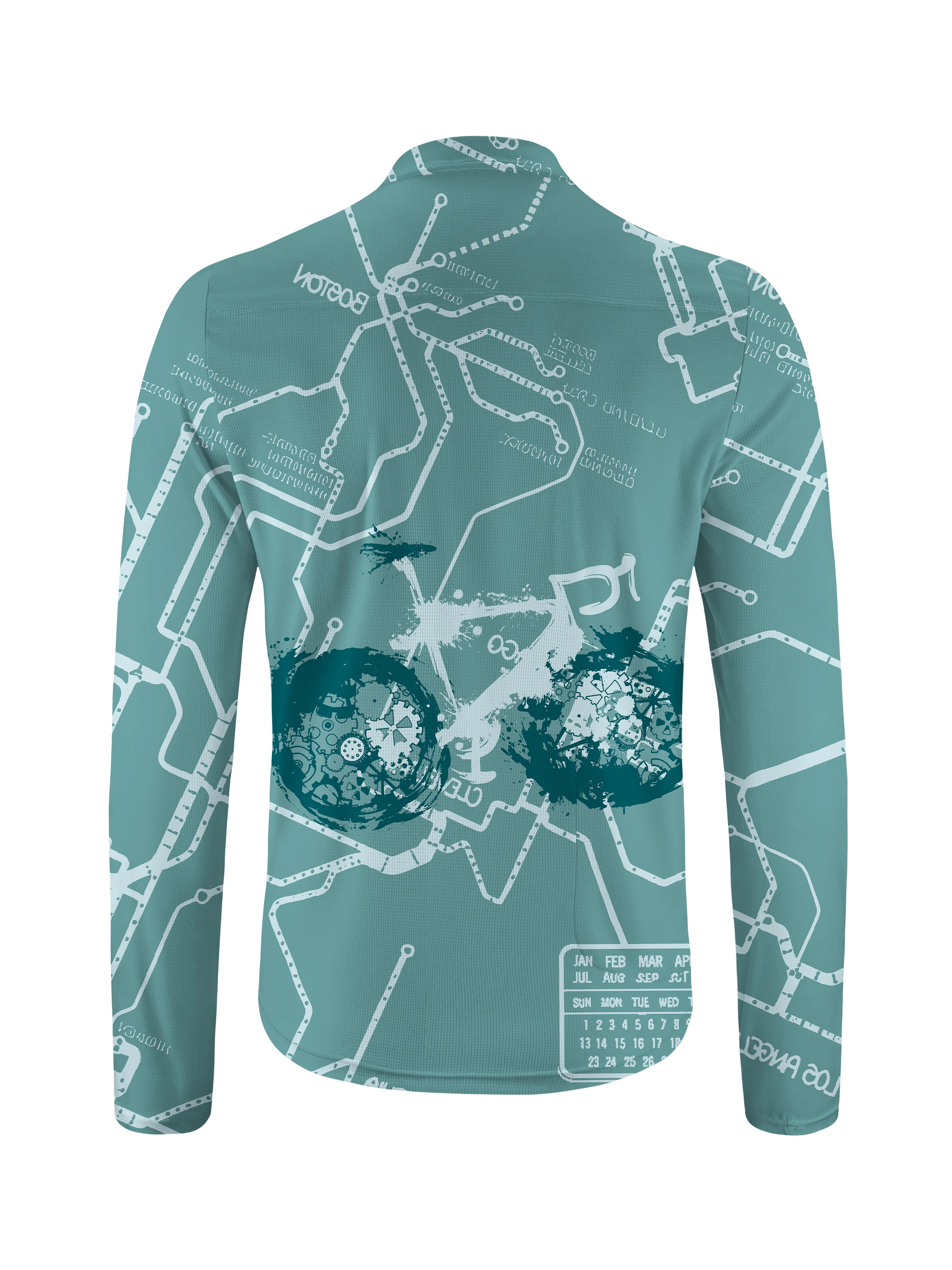 Orionride Green Trail Long Sleeve Half Zipper Mountain Bike Jersey sold by Orionride product image thumbnail 2