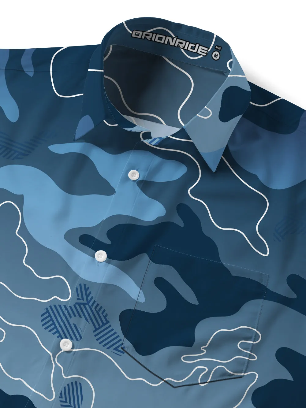 Orionride Gradient Ripple Zipper Pockets Ultra Lightweight Short Sleeves Gravel Shirt sold by Orionride product image thumbnail 5