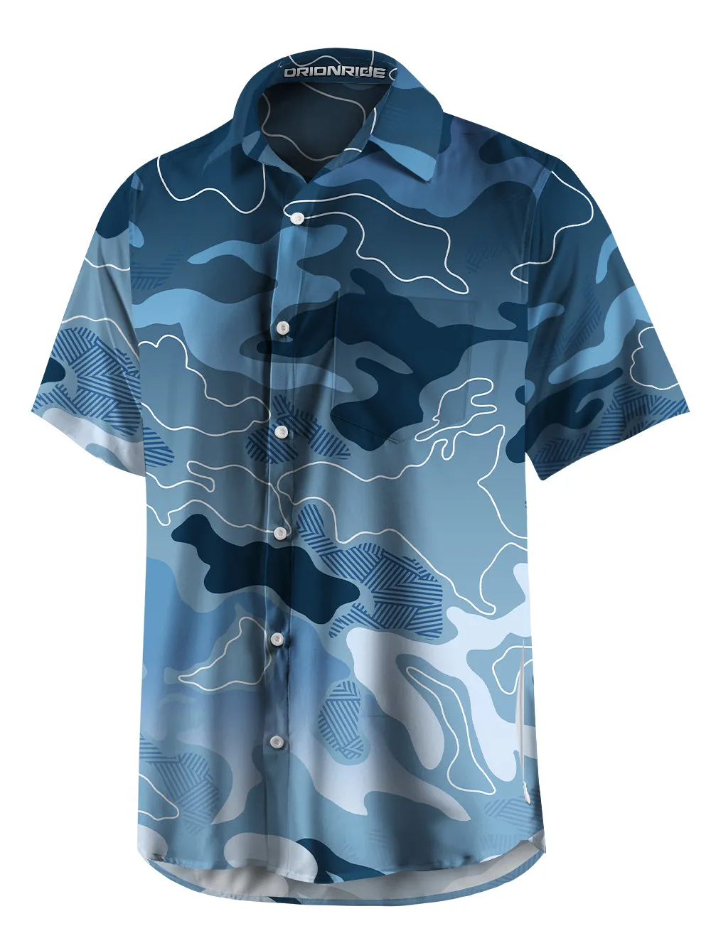 Orionride Gradient Ripple Zipper Pockets Ultra Lightweight Short Sleeves Gravel Shirt sold by Orionride product image thumbnail 3