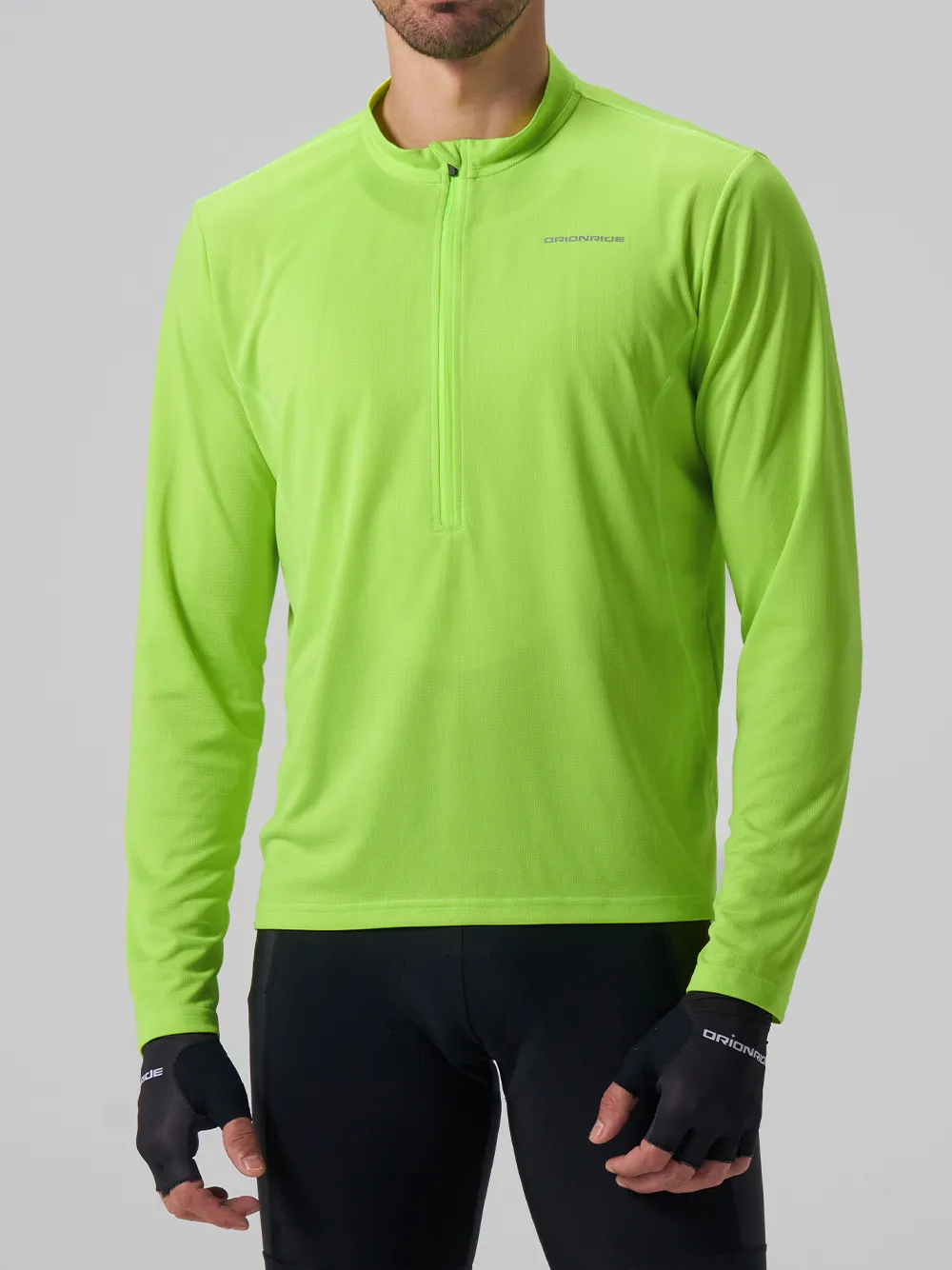 Orionride Brand Long Sleeve Half Zipper Mountain Bike Jersey Green sold by Orionride product image thumbnail 3