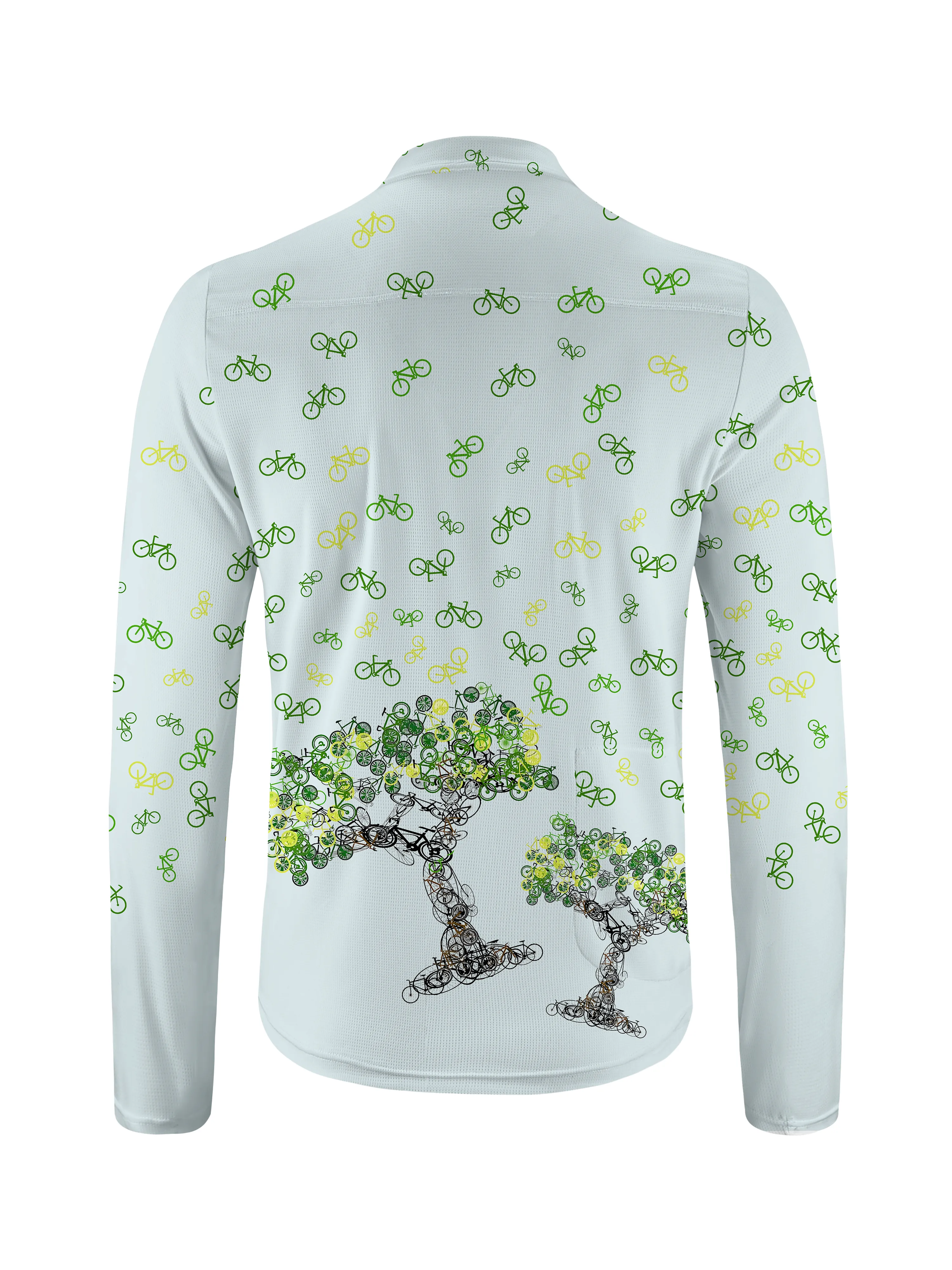 Orionride Bicycle Tree Art Long Sleeve Half Zipper Mountain Bike Jersey sold by Orionride product image thumbnail 2