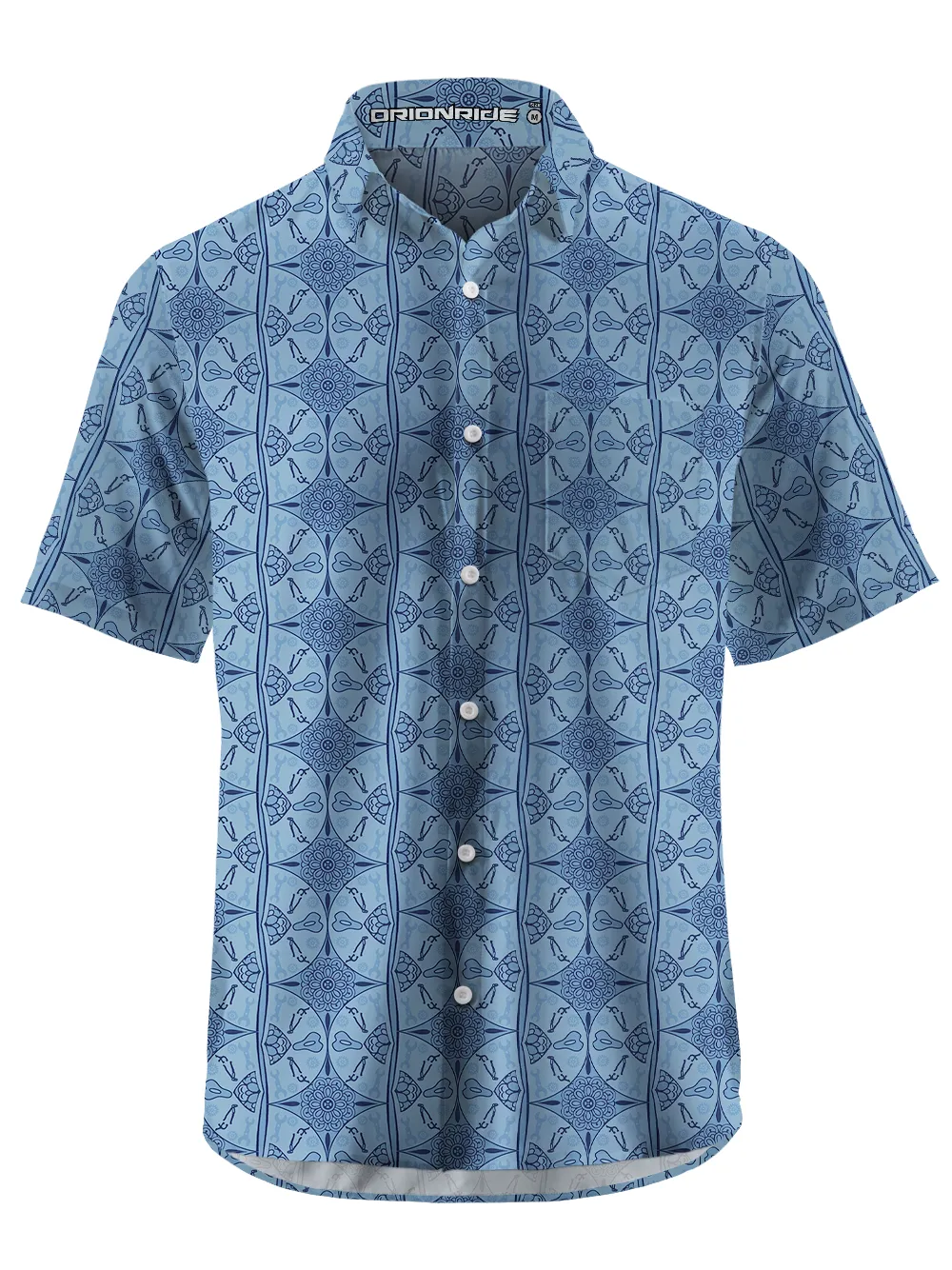 Orionride Attractive Flowers Zipper Pockets Ultra Lightweight Short Sleeves Gravel Shirt sold by Orionride