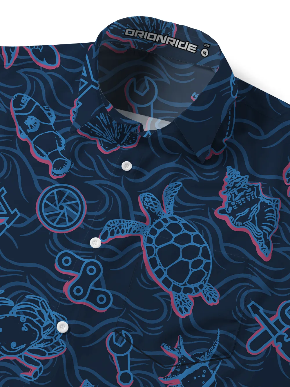 Orionride Ocean Journey Zipper Pockets Ultra Lightweight Short Sleeves Gravel Shirt sold by Orionride product image thumbnail 4