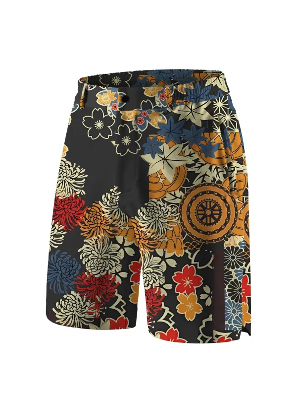 Orionride Unique Gear Flower Cycling Short With 2 Zipper Pockets sold by Orionride