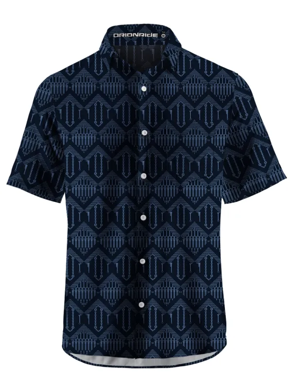 Orionride Checkered Chain Zipper Pockets Ultra Lightweight Short Sleeves Gravel Shirt sold by Orionride