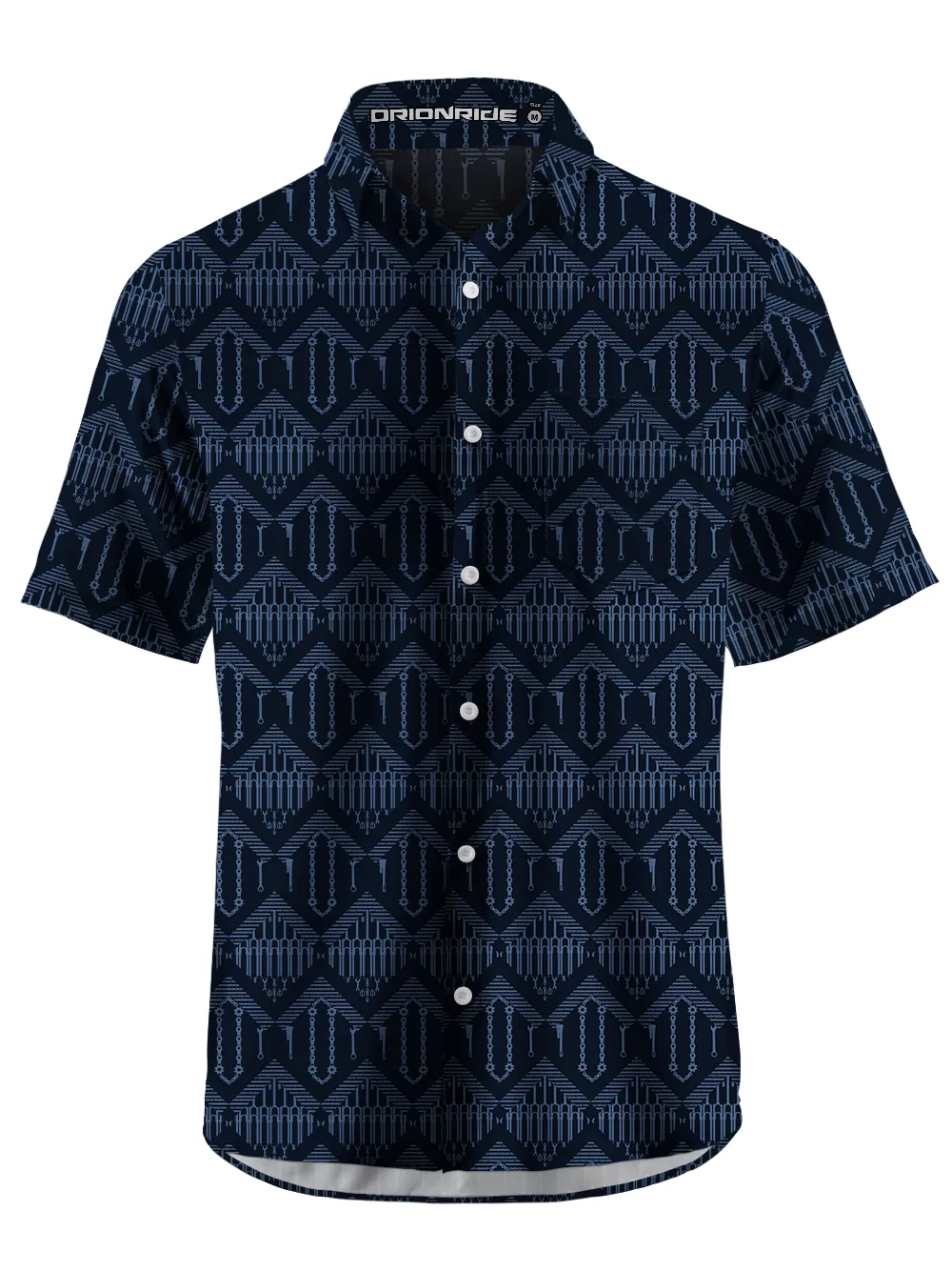 Orionride Checkered Chain Zipper Pockets Ultra Lightweight Short Sleeves Gravel Shirt sold by Orionride