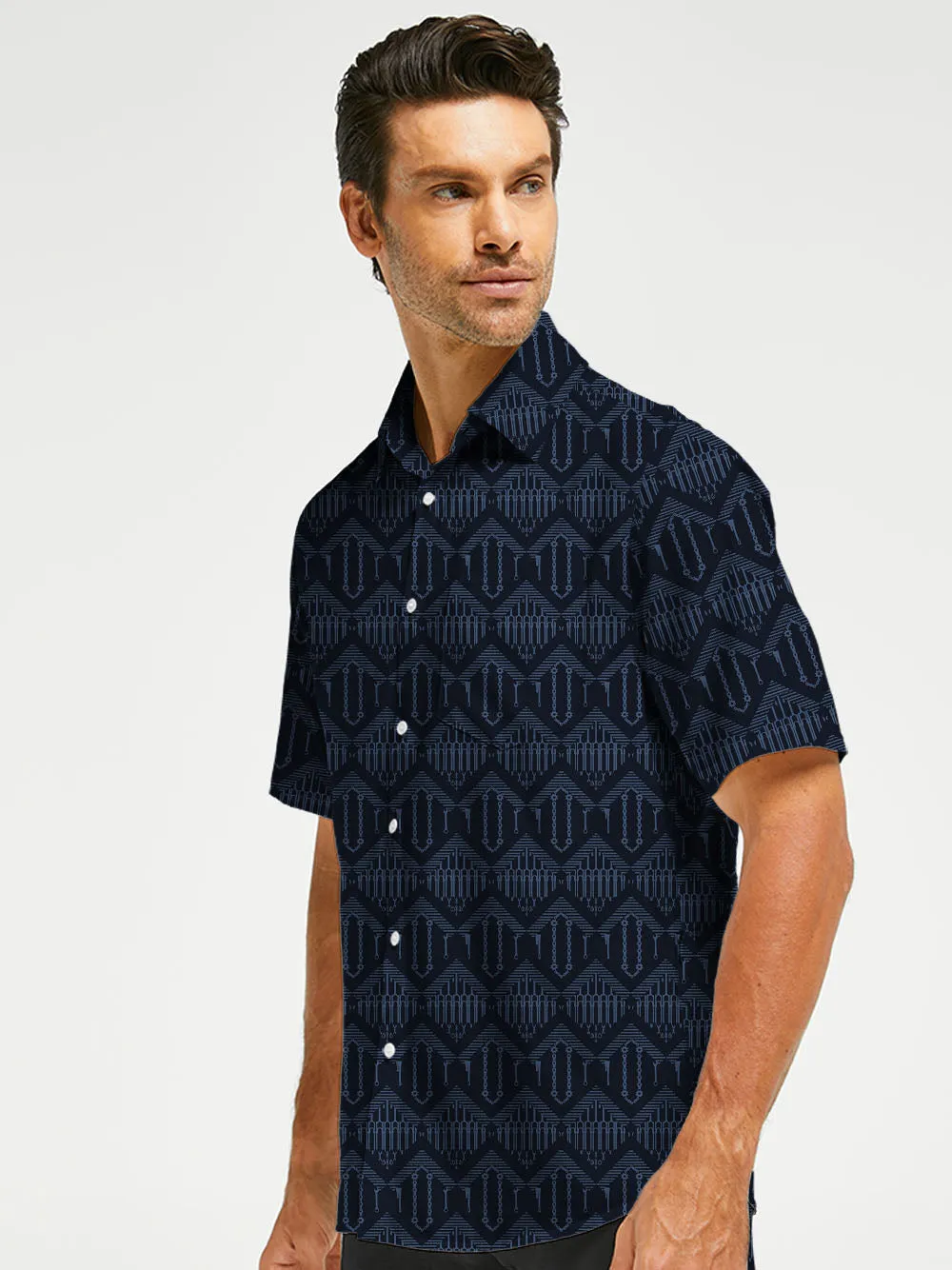 Orionride Checkered Chain Zipper Pockets Ultra Lightweight Short Sleeves Gravel Shirt sold by Orionride product image thumbnail 2