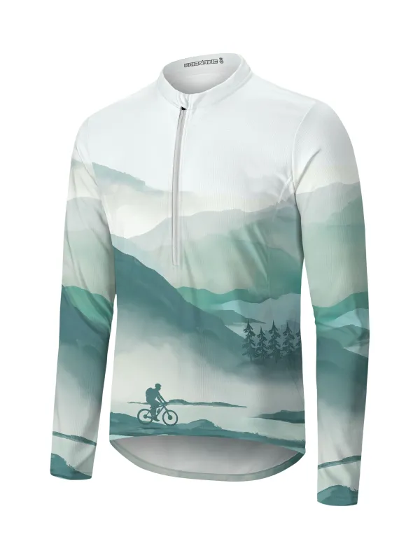 Orionride Mountain Adventure Long Sleeve Half Zipper Mountain Bike Jersey sold by Orionride
