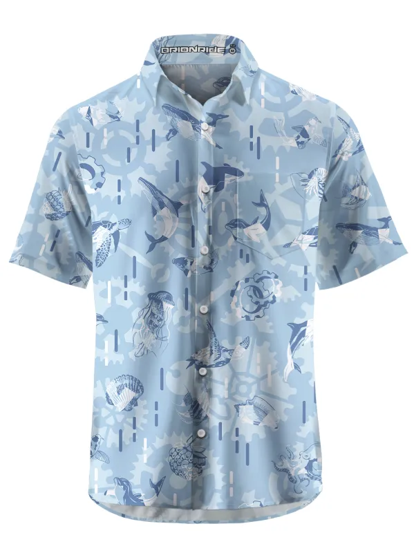 Orionride Lively Underwater World Zipper Pockets Ultra Lightweight Short Sleeves Gravel Shirt sold by Orionride
