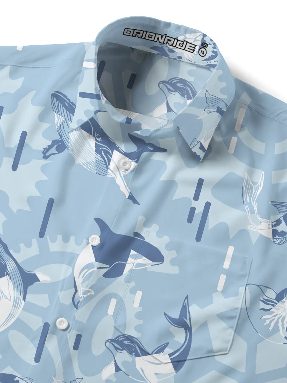 Orionride Lively Underwater World Zipper Pockets Ultra Lightweight Short Sleeves Gravel Shirt sold by Orionride product image thumbnail 5