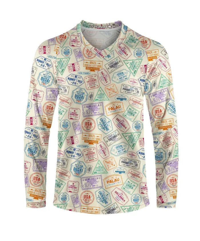 Orionride Colorful Passport Long Sleeve Downhill Jersey sold by Orionride product image thumbnail 2