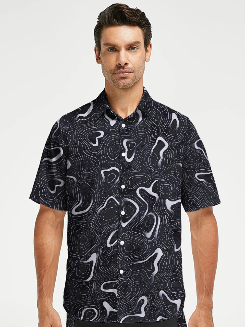 Orionride Mysterious Contours Zipper Pockets Ultra Lightweight Short Sleeves Gravel Shirt sold by Orionride product image thumbnail 2