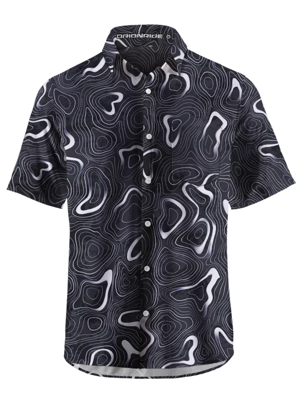 Orionride Mysterious Contours Zipper Pockets Ultra Lightweight Short Sleeves Gravel Shirt sold by Orionride