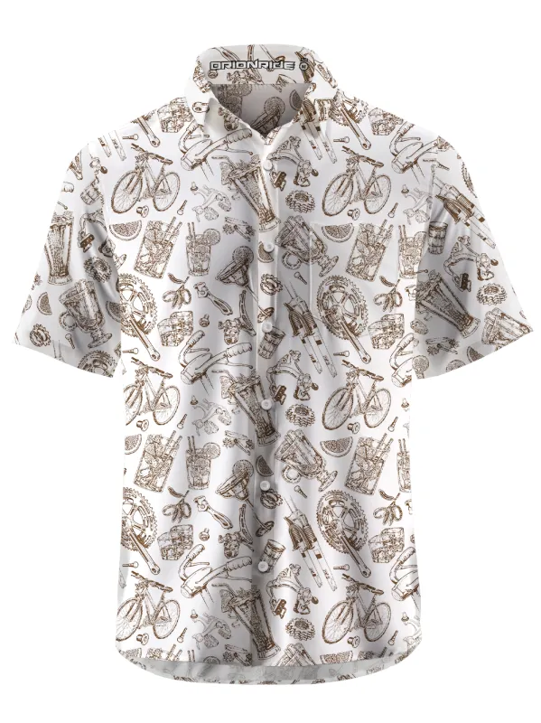 Orionride Cocktails And Parts Zipper Pockets Ultra Lightweight Short Sleeves Gravel Shirt sold by Orionride