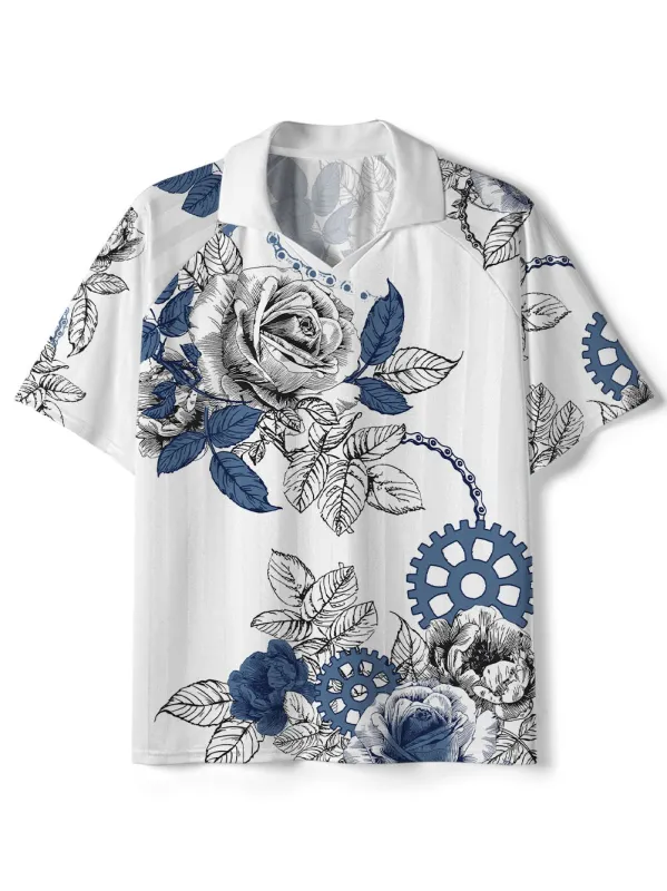 Orionride Blooming Roses Collar Mesh Jersey sold by Orionride