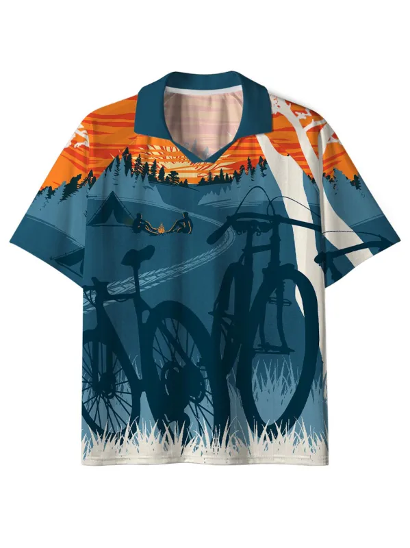 Orionride Sunset Camping Collar Mesh Jersey sold by Orionride