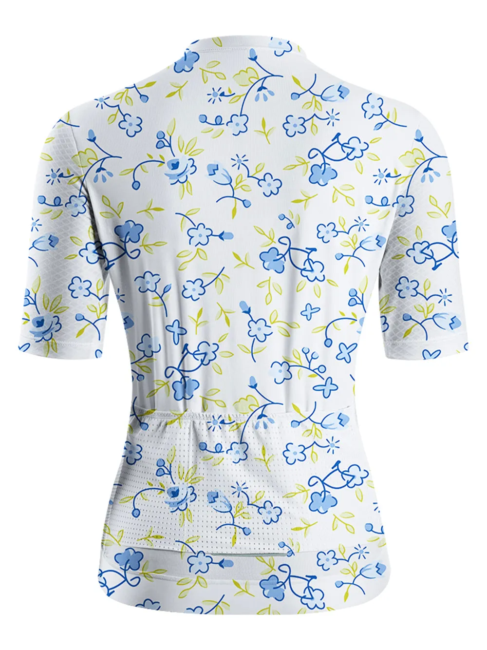 Orionride Blue Flower Bicycle Short Sleeves Women's Jersey sold by Orionride product image thumbnail 3