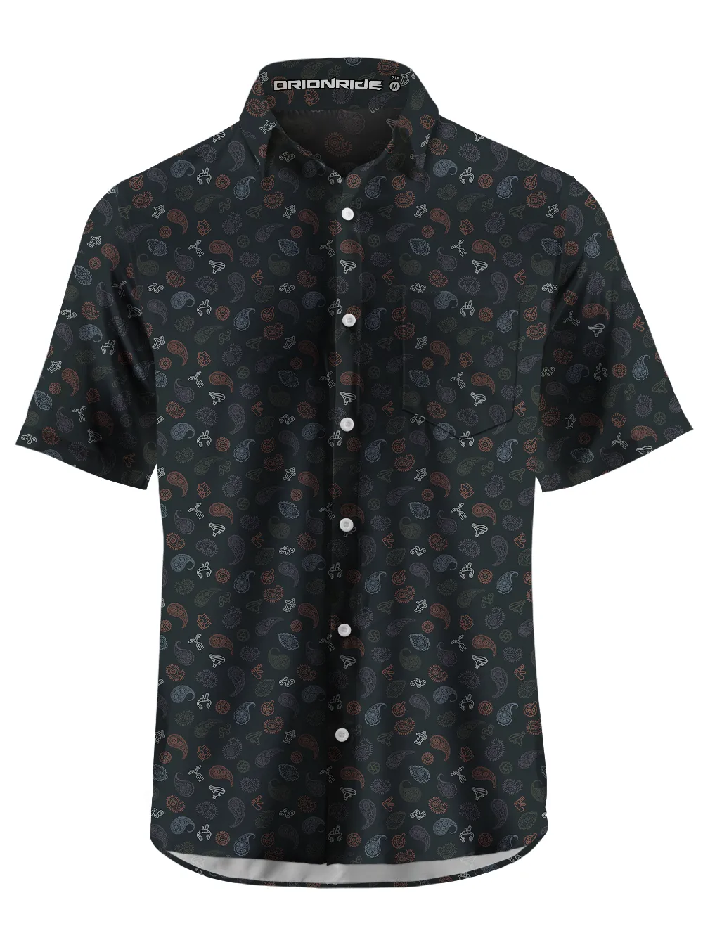 Orionride Strange Cashew Flower Zipper Pockets Ultra Lightweight Short Sleeves Gravel Shirt sold by Orionride