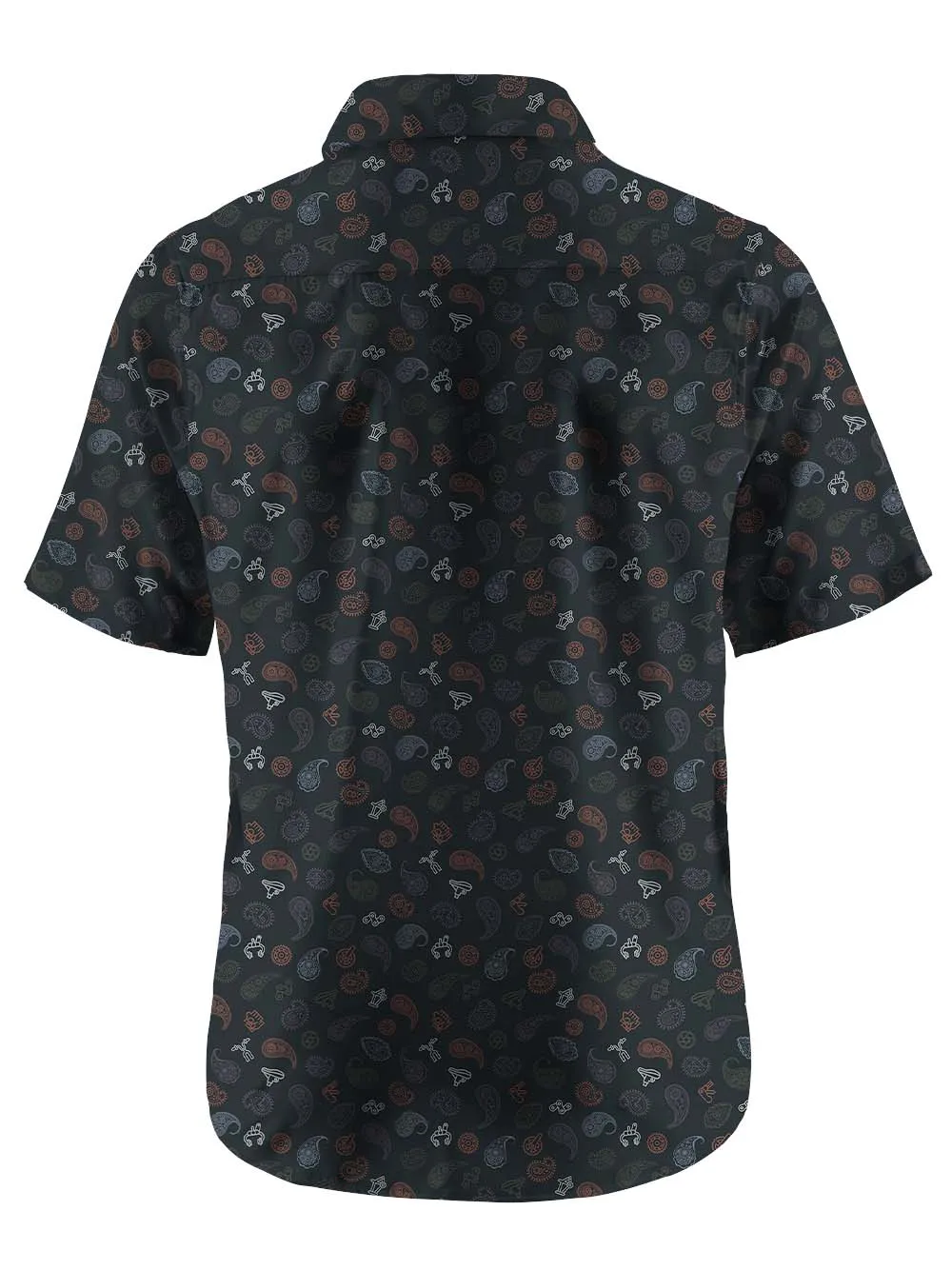 Orionride Strange Cashew Flower Zipper Pockets Ultra Lightweight Short Sleeves Gravel Shirt sold by Orionride product image thumbnail 4