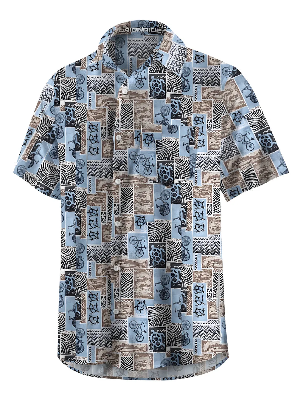 Orionride Ocean Cycling Zipper Pockets Ultra Lightweight Short Sleeves Gravel Shirt sold by Orionride product image thumbnail 2