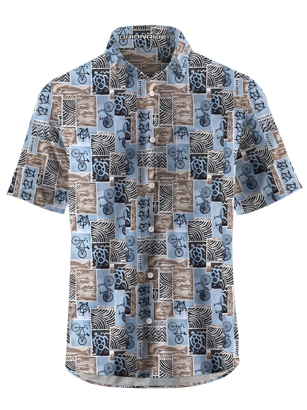 Orionride Ocean Cycling Zipper Pockets Ultra Lightweight Short Sleeves Gravel Shirt sold by Orionride