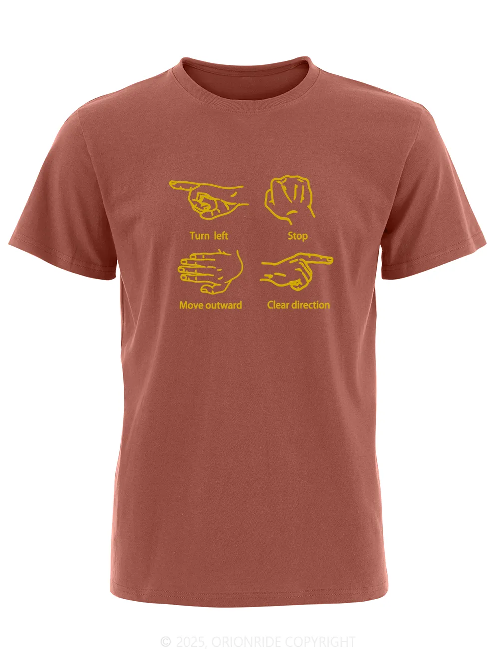 Orionride Bicycle Hand Signals Short Sleeves Bike T-Shirt sold by Orionride product image thumbnail 4