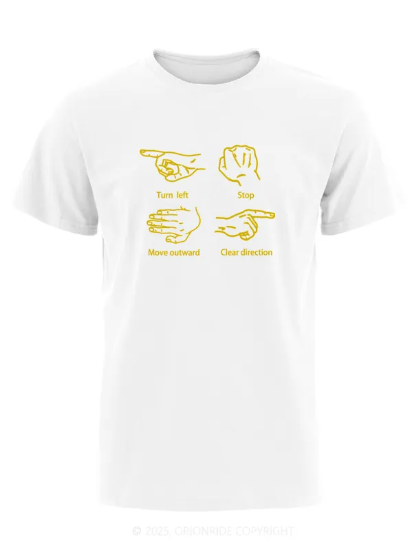 Orionride Bicycle Hand Signals Short Sleeves Bike T-Shirt sold by Orionride