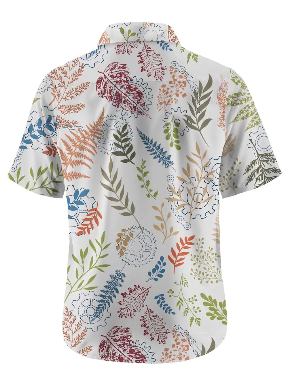 Orionride Painted Leaves Zipper Pockets Ultra Lightweight Short Sleeves Gravel Shirt sold by Orionride product image thumbnail 4