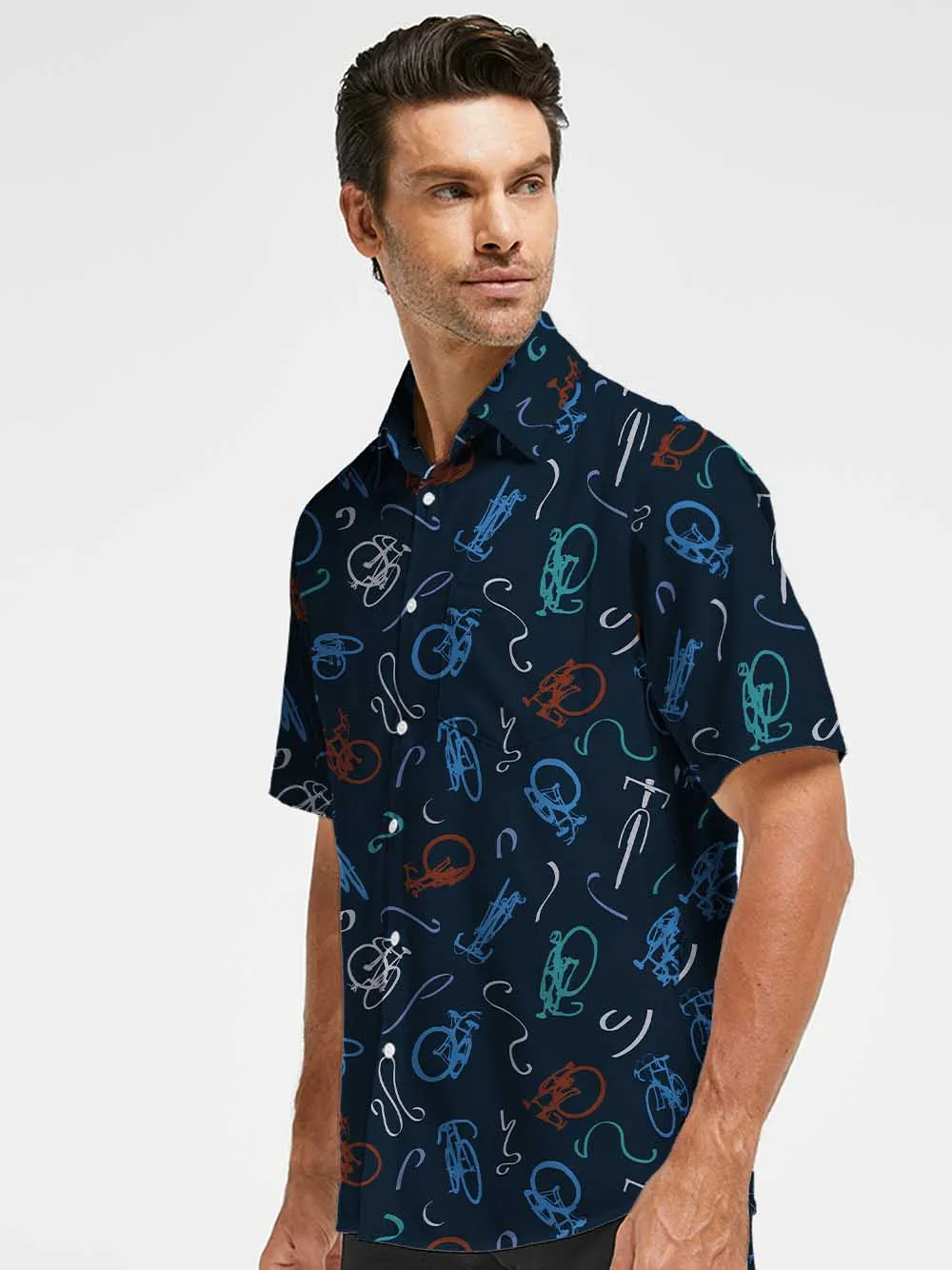 Orionride Graffiti Bicycle Zipper Pockets Ultra Lightweight Short Sleeves Gravel Shirt sold by Orionride product image thumbnail 2