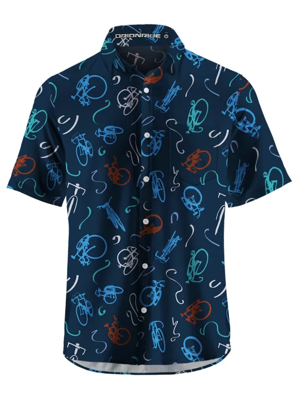 Orionride Graffiti Bicycle Zipper Pockets Ultra Lightweight Short Sleeves Gravel Shirt sold by Orionride