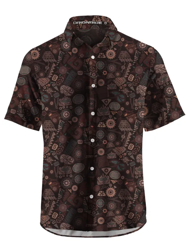 Orionride The Secret Of Parts Zipper Pockets Ultra Lightweight Short Sleeves Gravel Shirt sold by Orionride