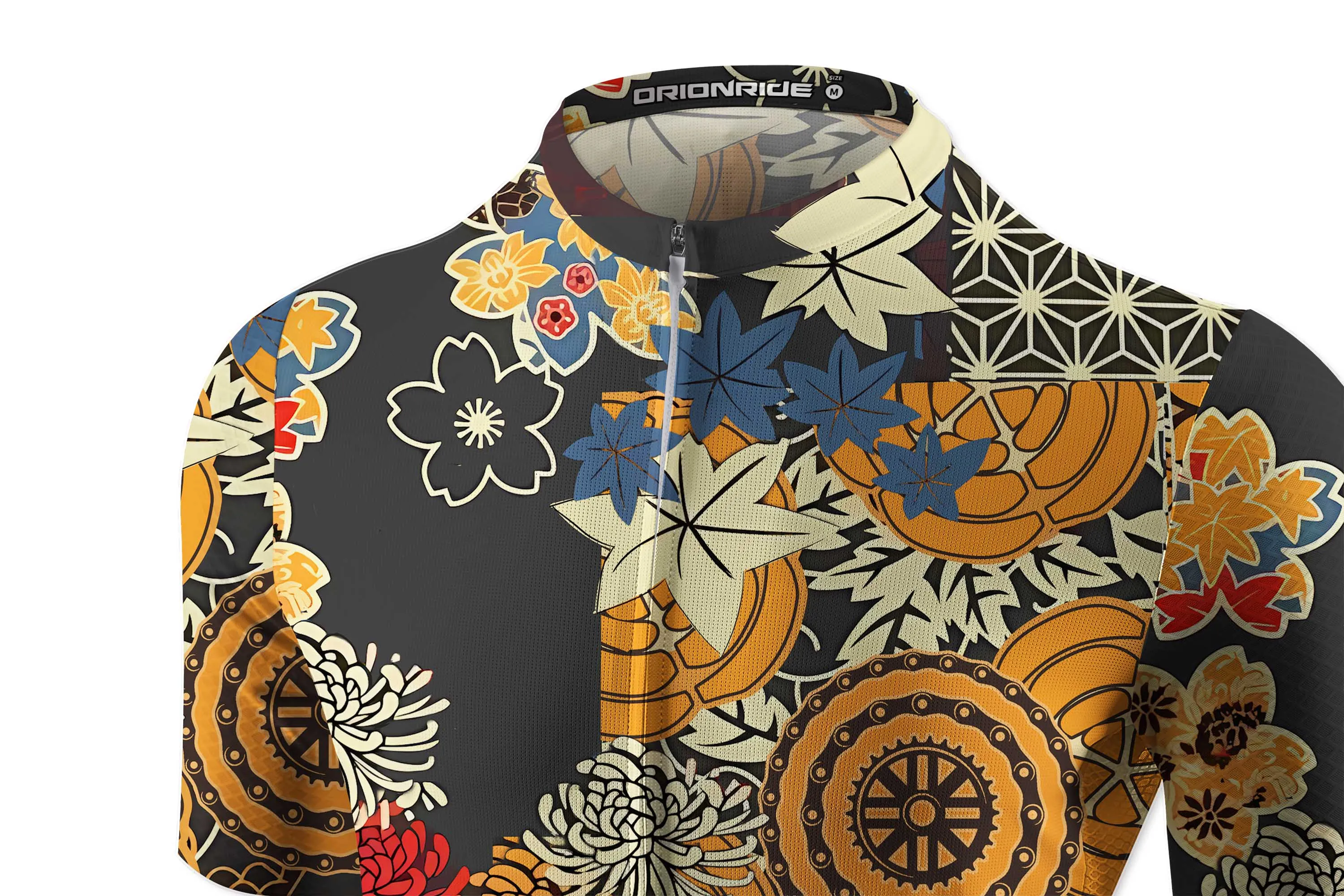 Orionride Unique Gear Flower Short Sleeves Jersey sold by Orionride product image thumbnail 4