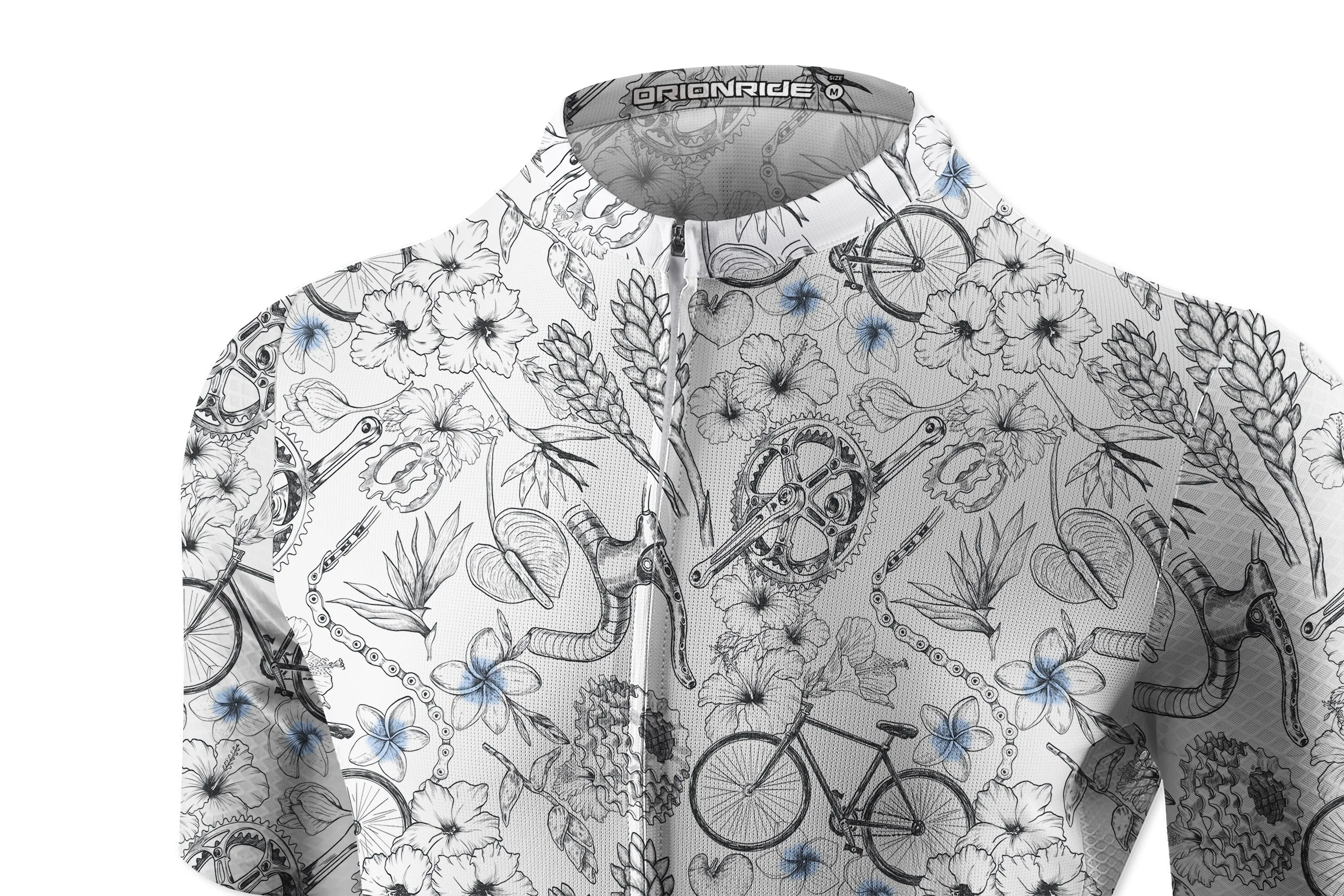 Orionride Short Sleeves Plumeria Cycling Cycling Jersey sold by Orionride product image thumbnail 4