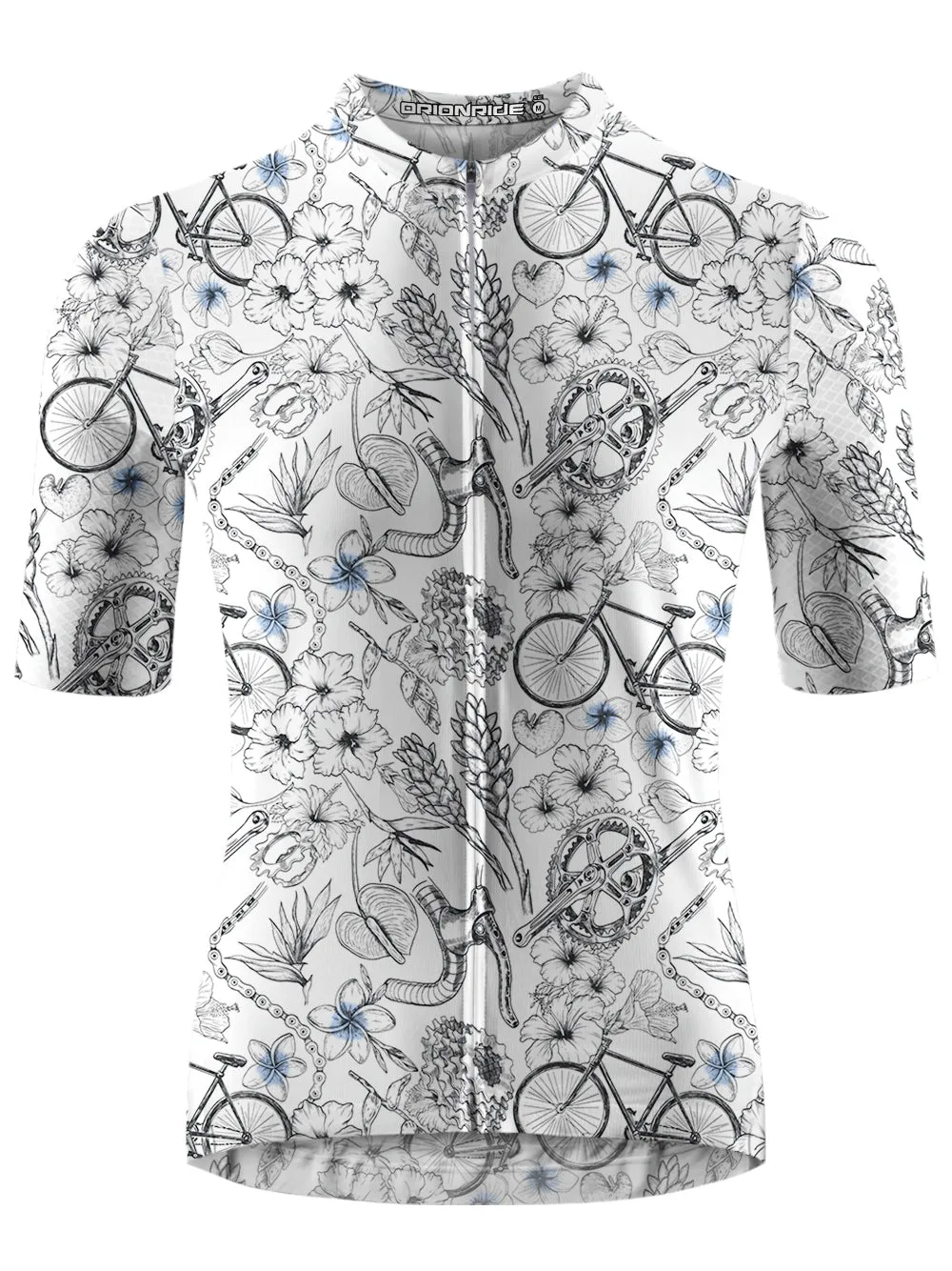 Orionride Short Sleeves Plumeria Cycling Cycling Jersey sold by Orionride