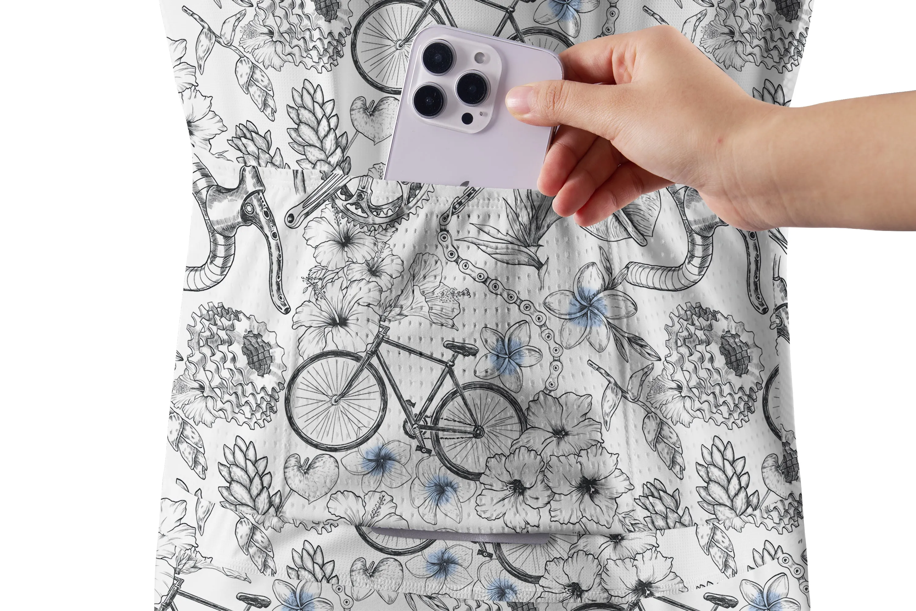 Orionride Short Sleeves Plumeria Cycling Cycling Jersey sold by Orionride product image thumbnail 5