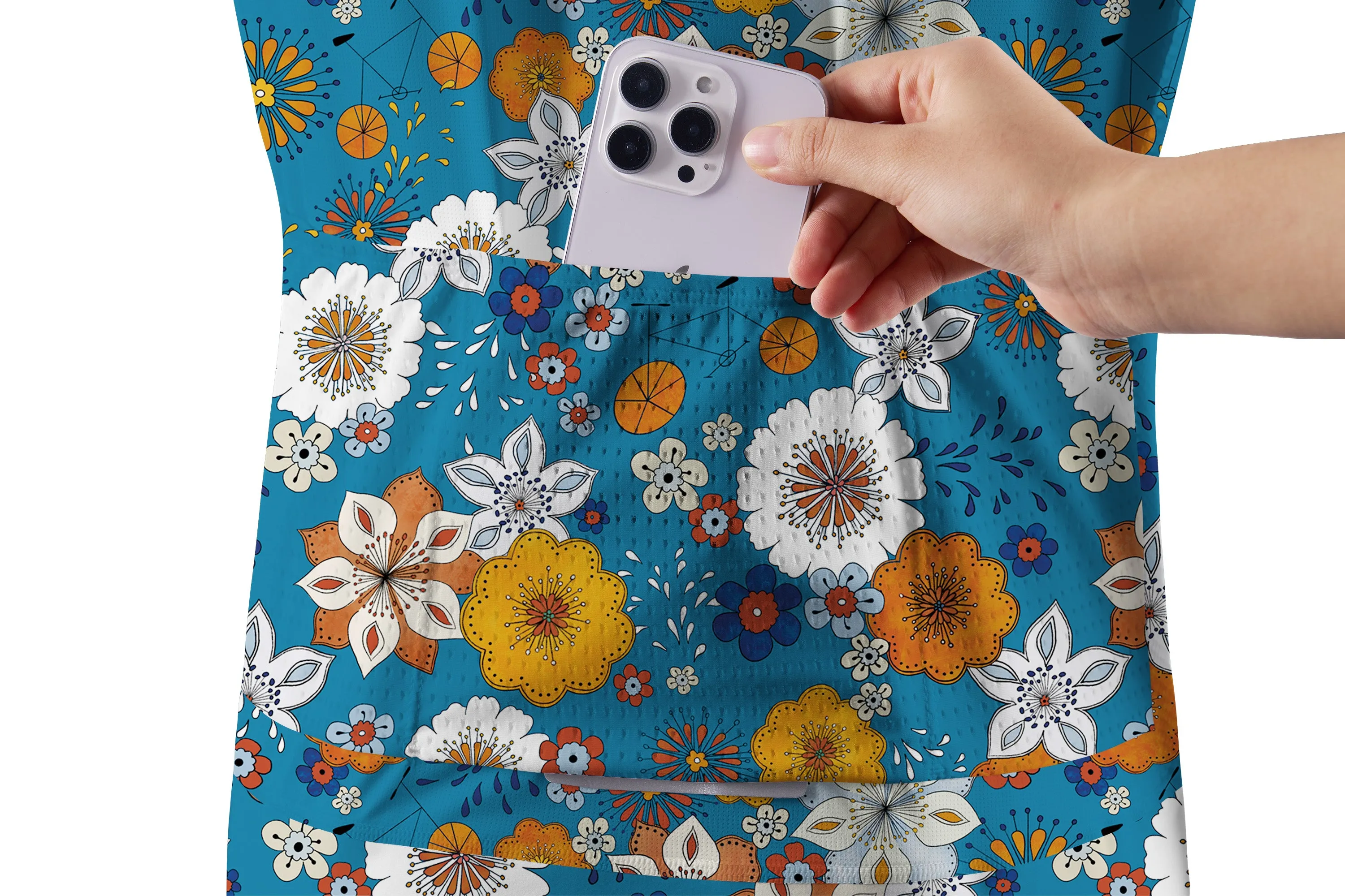 Orionride Short Sleeves Flat Flowers Cycling Jersey sold by Orionride product image thumbnail 5