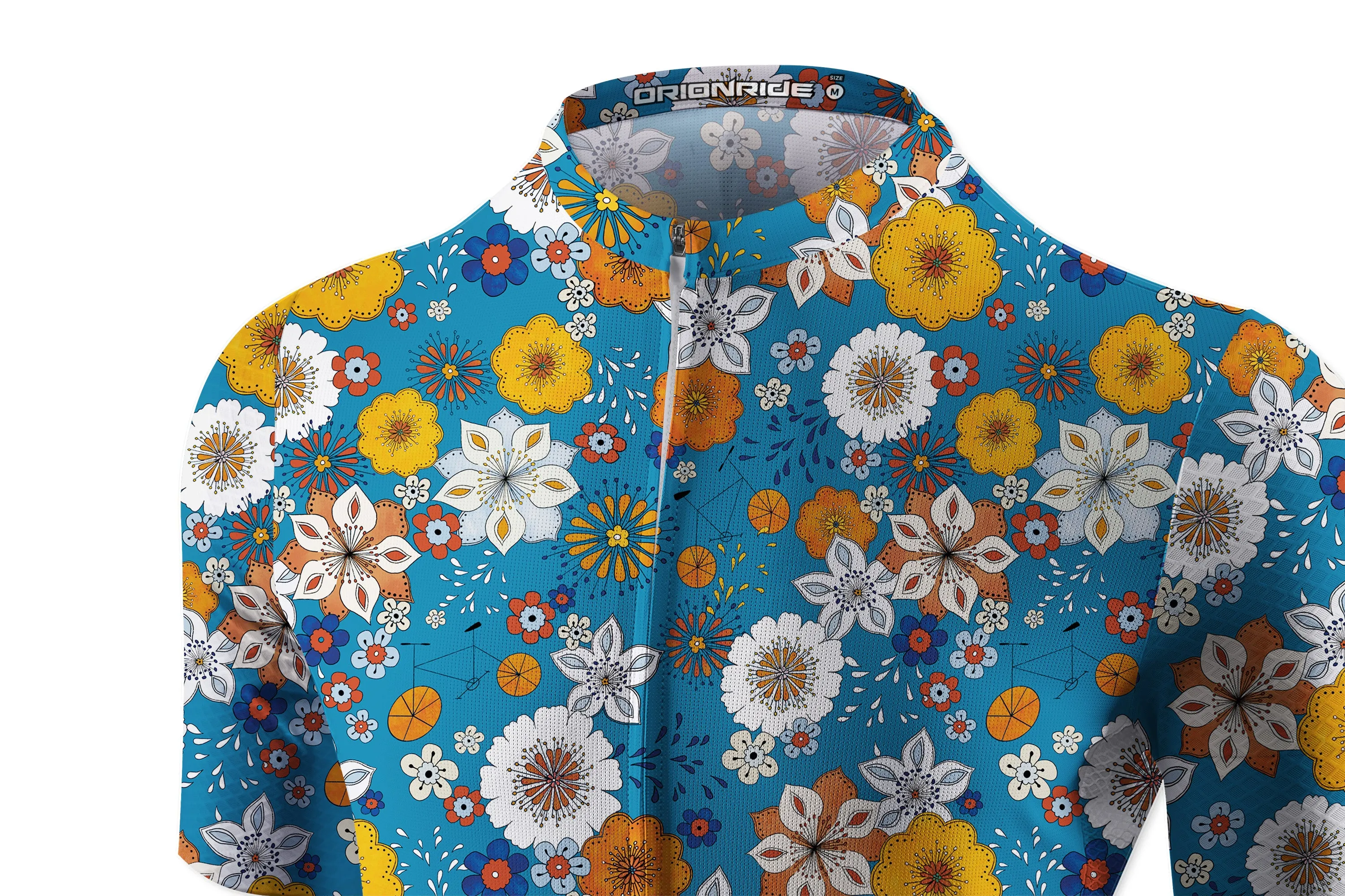 Orionride Short Sleeves Flat Flowers Cycling Jersey sold by Orionride product image thumbnail 4