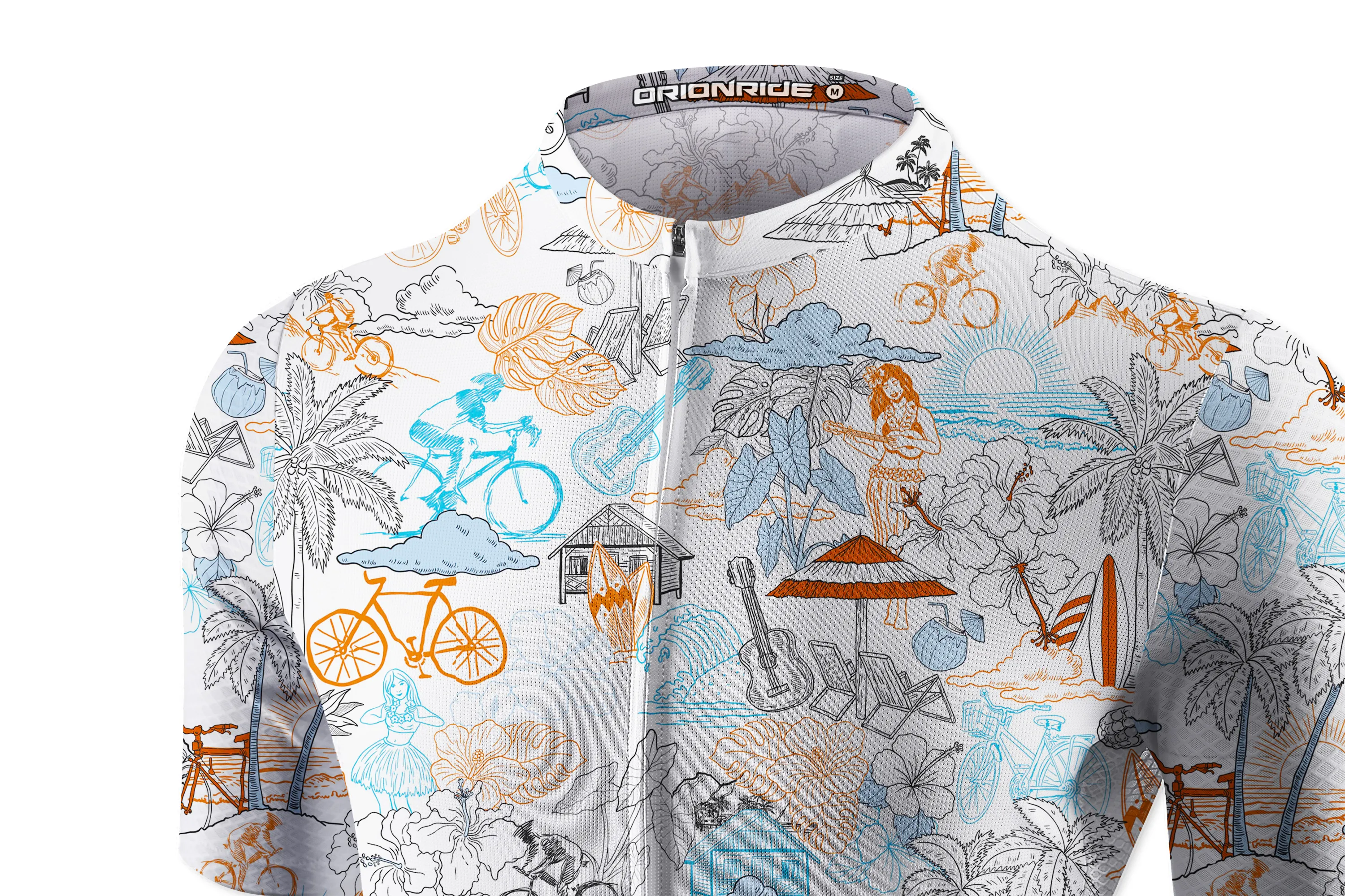 Orionride Short Sleeves Hawaiian Style Cycling Jersey sold by Orionride product image thumbnail 5