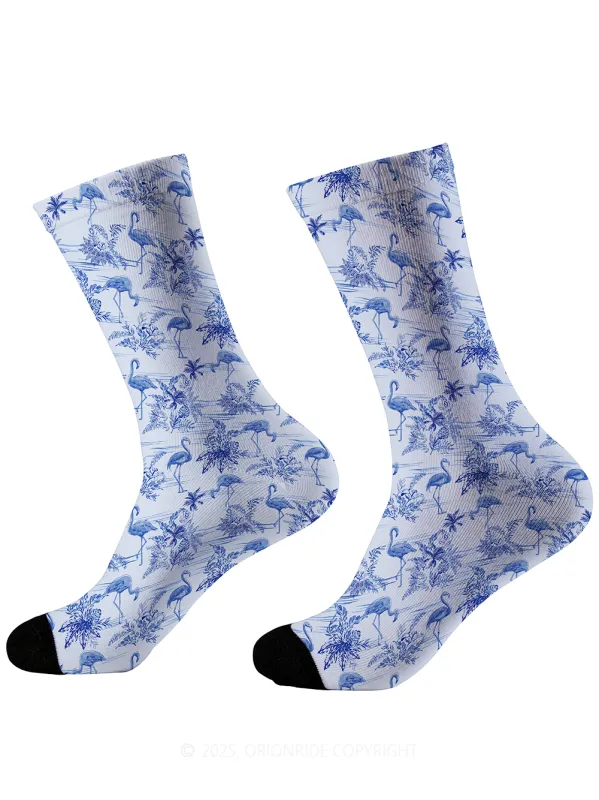 Orionride Blue Flamingo Cycling Socks sold by Orionride