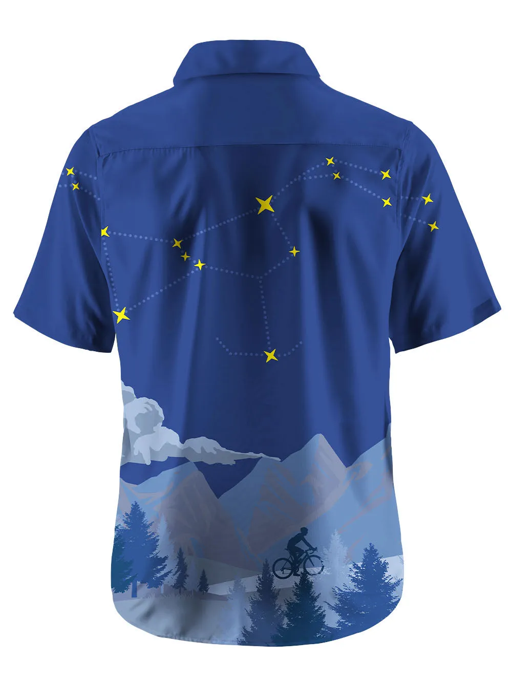 Orionride Cycling Under The Stars Zipper Pockets Ultra Lightweight Short Sleeves Gravel Shirt sold by Orionride product image thumbnail 4