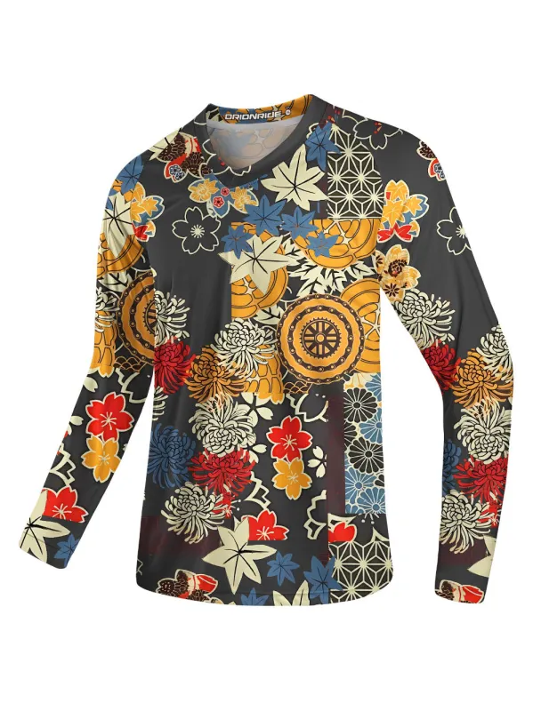 Orionride Unique Gear Flower Long Sleeve Downhill Jersey sold by Orionride