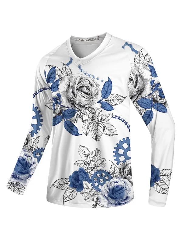 Orionride Blooming Roses Long Sleeve Downhill Jersey sold by Orionride