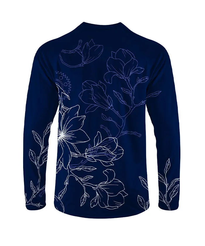 Orionride Gear Hibiscus Flower Long Sleeve Downhill Jersey sold by Orionride product image thumbnail 3