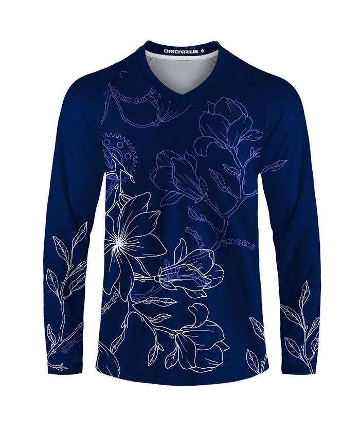 Orionride Gear Hibiscus Flower Long Sleeve Downhill Jersey sold by Orionride product image thumbnail 2