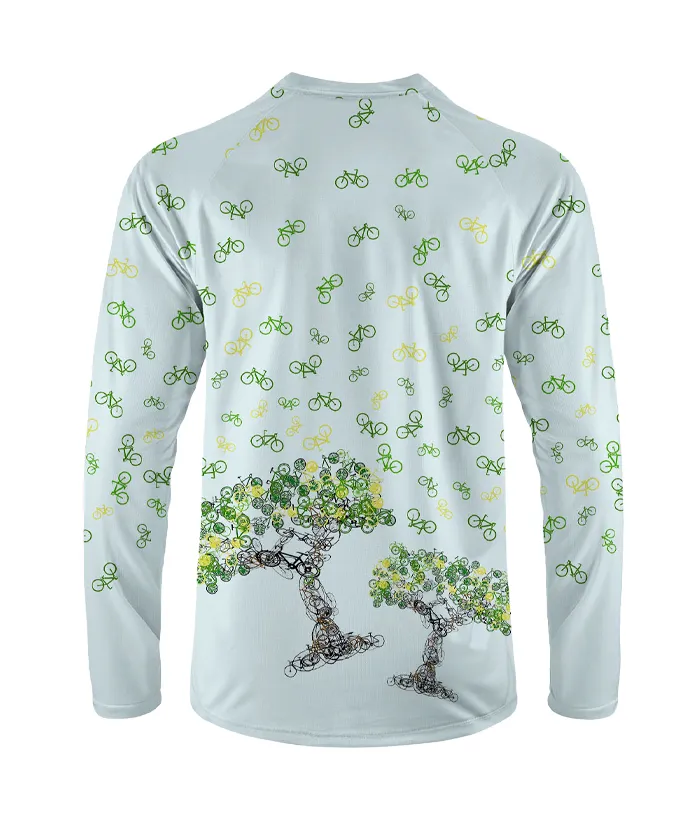 Orionride Bicycle Tree Art Long Sleeve Downhill Jersey sold by Orionride product image thumbnail 3