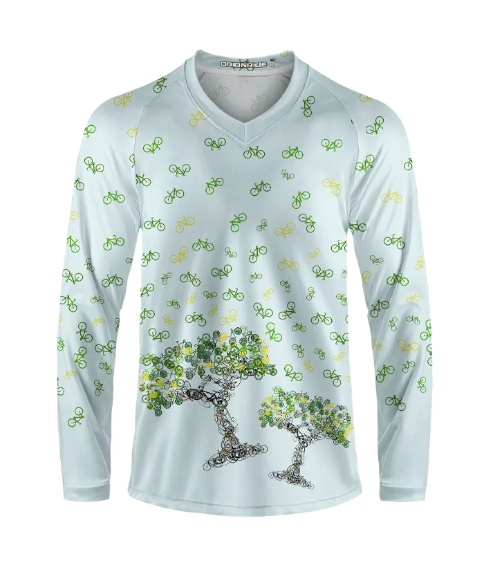 Orionride Bicycle Tree Art Long Sleeve Downhill Jersey sold by Orionride product image thumbnail 2