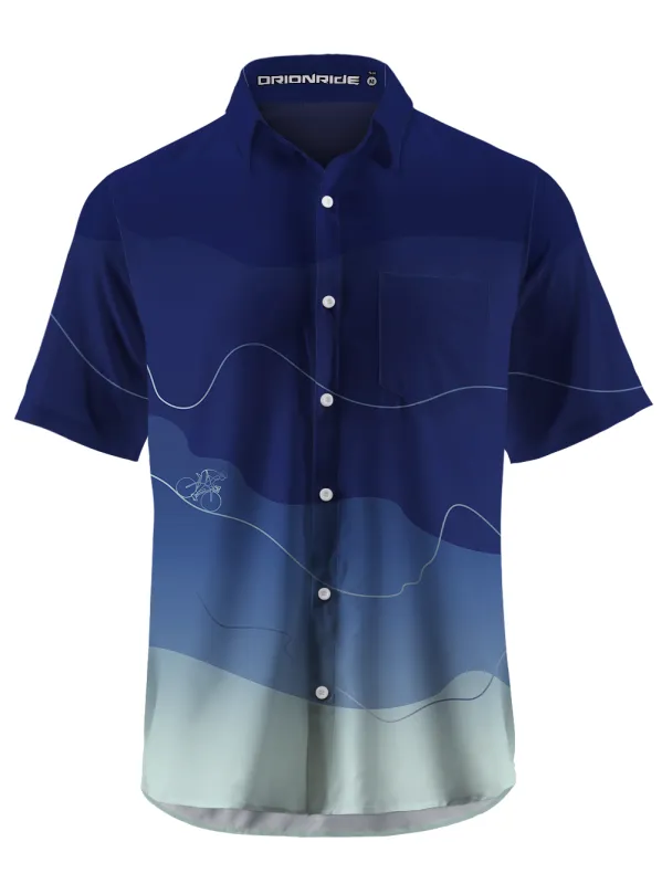 Orionride Gradient Contour Zipper Pockets Ultra Lightweight Short Sleeves Gravel Shirt sold by Orionride