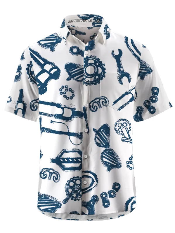 Orionride Hand-Painted Parts Zipper Pockets Ultra Lightweight Short Sleeves Gravel Shirt sold by Orionride