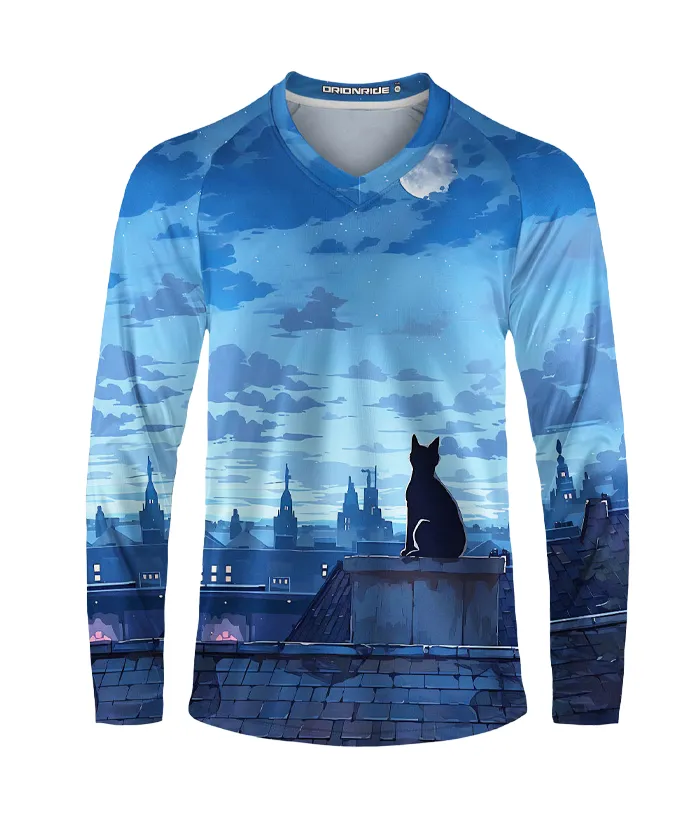 Orionride Black Cat Long Sleeve Downhill Jersey sold by Orionride product image thumbnail 2