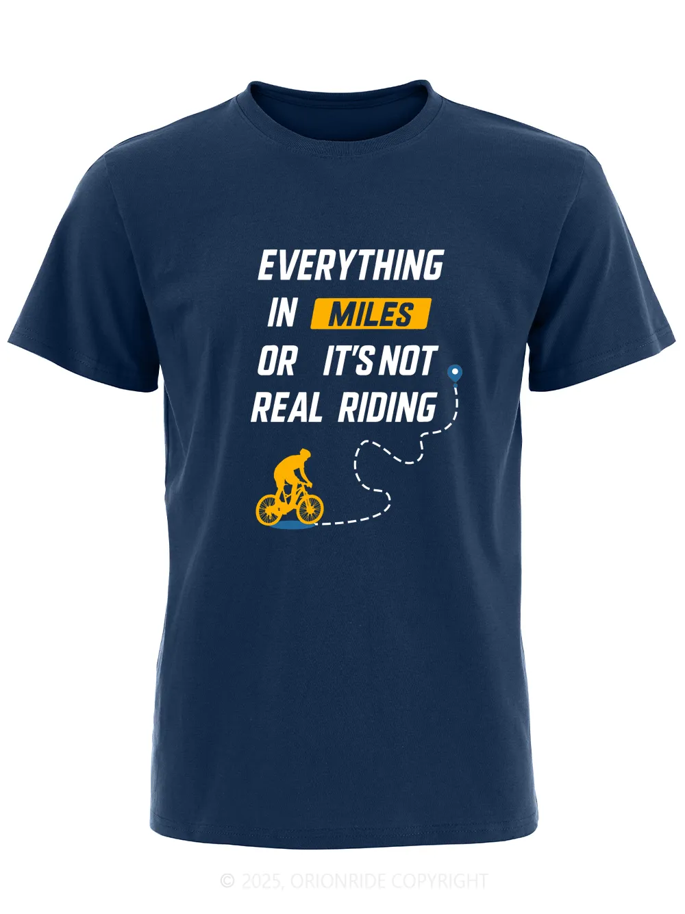 Orionride Ride To The Finish Line Short Sleeves Bike T-Shirt sold by Orionride product image thumbnail 2